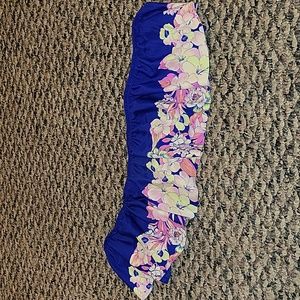American Eagle royal blue strapless bikini top w/bright colors